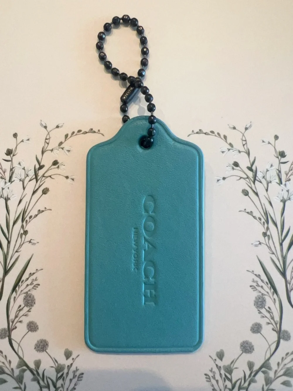 Coach Leather Bag Tag Charm White Rabbit Candy Collection Asia Teal - Price Firm